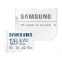 Samsung | microSD Card | EVO PLUS | 128 GB | MicroSDXC | Flash memory class 10 | SD adapter - 3